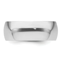Platinum 8mm Half-Round Featherweight Band-PLWHR080