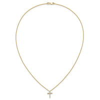 14k Diamond Cross 18 inch Necklace-PM1000-025-YA