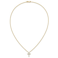 14k Diamond Cross 18 inch Necklace-PM1000-033-YA