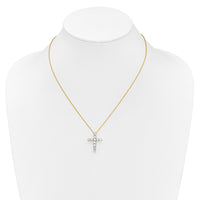 14k Diamond Cross 18 inch Necklace-PM1000-150-YA