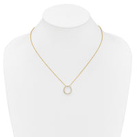 14k Diamond Circle 18 inch Necklace-PM1002-050-YA