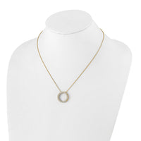 14k Diamond Circle 18 inch Necklace-PM1002-100-YA