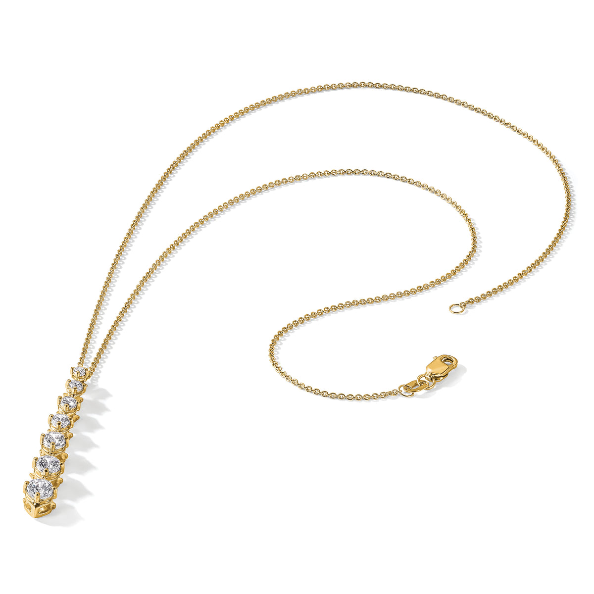 14k Diamond Circle 18 inch Necklace-PM1002-100-YA