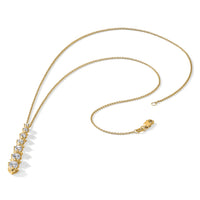 14k Diamond Circle 18 inch Necklace-PM1002-100-YA
