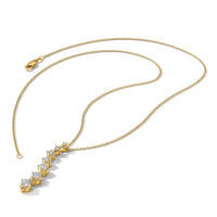 14k Diamond Circle 18 inch Necklace-PM1002-100-YA