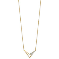 14K Polished Diamond Geometric Fashion Necklace-PM10038-011-YAA