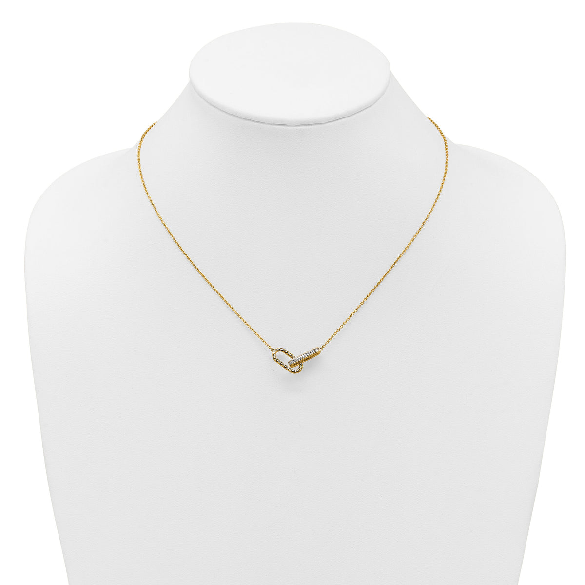 14K Polished Diamond Link Fashion Necklace-PM10043-007-YAA