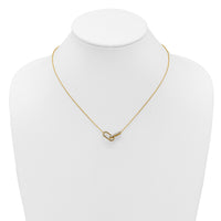 14K Polished Diamond Link Fashion Necklace-PM10043-007-YAA