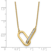 14K Polished Diamond Link Fashion Necklace-PM10043-007-YAA
