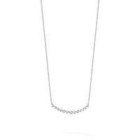 14k White Gold Diamond Curved Bar Necklace-PM1005-050-WA-18