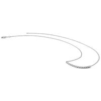 14k White Gold Diamond Curved Bar Necklace-PM1005-050-WA-18