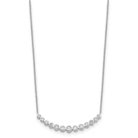 14k White Gold Diamond Curved Bar Necklace-PM1005-075-WA-18