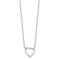 14k White Gold Diamond Heart Pendant Necklace-PM1006-020-WA-18