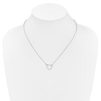 14k White Gold Diamond Heart Pendant Necklace-PM1006-020-WA-18