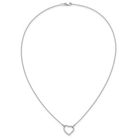 14k White Gold Diamond Heart Pendant Necklace-PM1006-020-WA-18