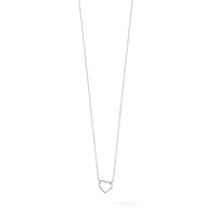 14k White Gold Diamond Heart Pendant Necklace-PM1006-020-WA-18
