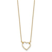 14k Diamond Heart Pendant Necklace-PM1006-020-YA-18
