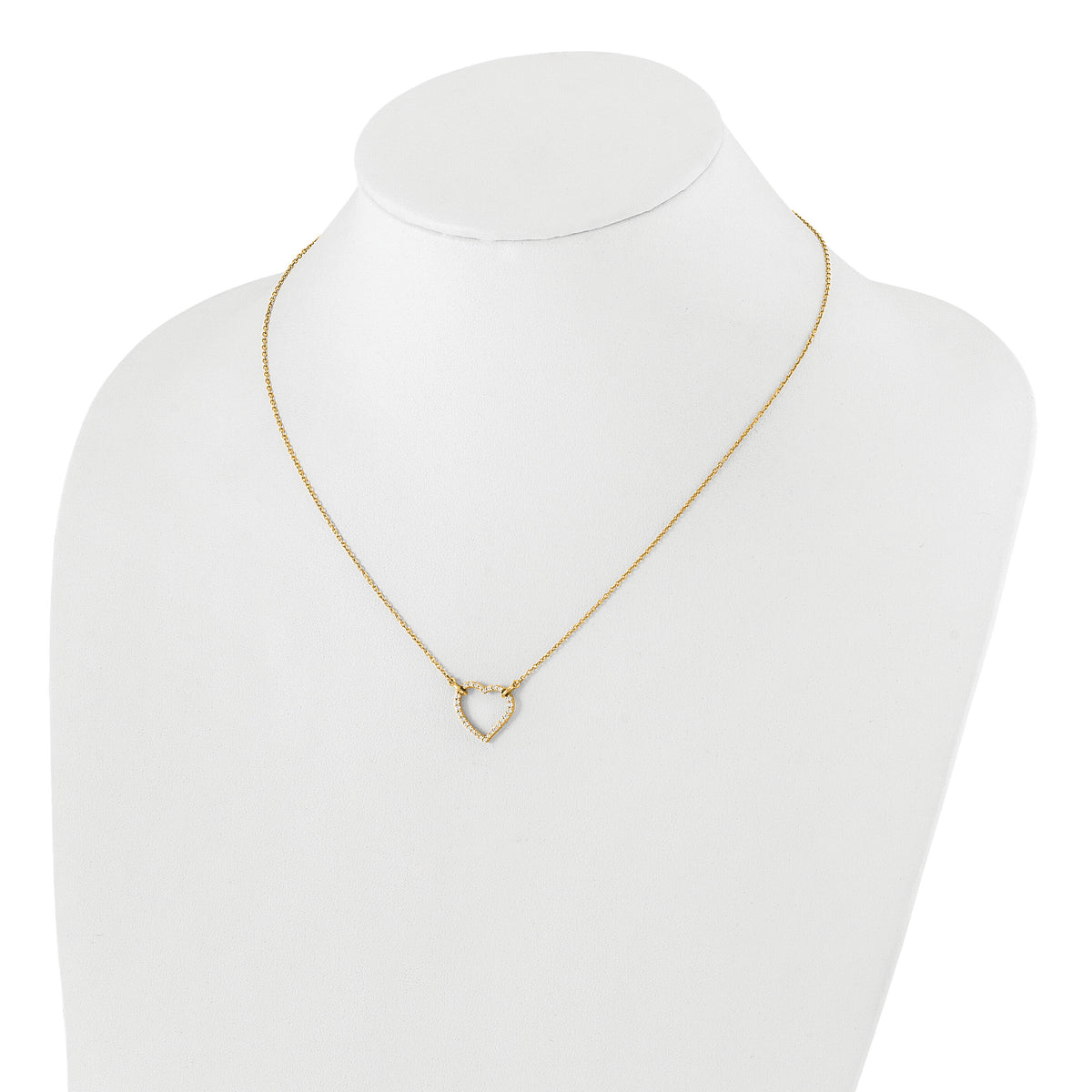 14k Diamond Heart Pendant Necklace-PM1006-020-YA-18