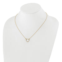 14k Diamond Heart Pendant Necklace-PM1006-020-YA-18