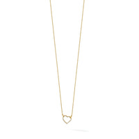 14k Diamond Heart Pendant Necklace-PM1006-020-YA-18
