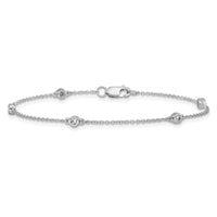 14k White Gold Diamond Station Cable Bracelet-PM1007-013-WA-7