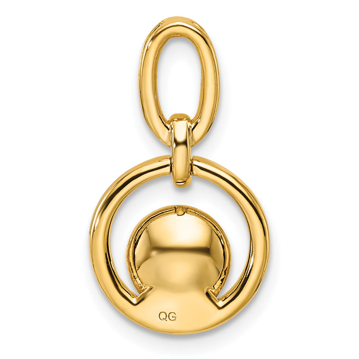 14K Polished Diamond and Pearl Open Circle Pendant-PM10081-007-YAA