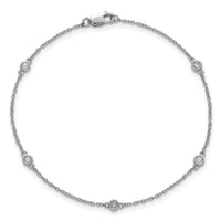 14k White Gold Diamond Station Cable Bracelet-PM1009-008-WA-7