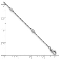 14k White Gold Diamond Station Cable Bracelet-PM1009-008-WA-7