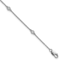 14k White Gold Diamond Station Cable Bracelet-PM1009-008-WA-7