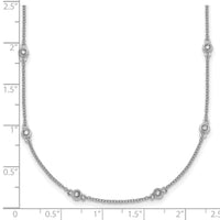 14k White Gold Diamond Station Cable Necklace-PM1010-027-WA-16