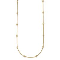 14k Diamond Station Cable Necklace-PM1010-033-YA-20