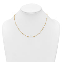 14k Diamond Station Cable Necklace-PM1010-031-YA-18