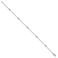 14k White Gold Diamond Station Cable Bracelet-PM1011-013-WA-7