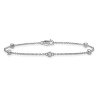 14k White Gold Diamond Station Cable Bracelet-PM1011-013-WA-7
