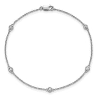 14k White Gold Diamond Station Cable Bracelet-PM1011-013-WA-7