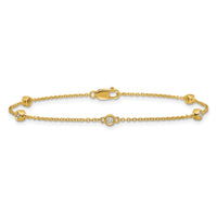 14k Diamond Station Cable Bracelet-PM1011-013-YA-7
