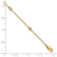 14k Diamond Station Cable Bracelet-PM1011-013-YA-7