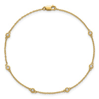 14k Diamond Station Cable Bracelet-PM1012-016-YA-7