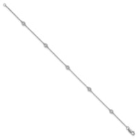 14k White Gold Diamond Station Cable Bracelet-PM1013-017-WA-7