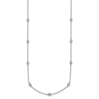 14k White Gold Diamond Station Cable Necklace-PM1013-052-WA-18