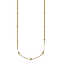 14k Diamond Station Cable Necklace-PM1013-052-YA-18