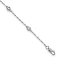 14k White Gold Diamond Station Cable Bracelet-PM1014-021-WA-7