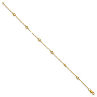 14k Diamond Station Cable Bracelet-PM1014-021-YA-7