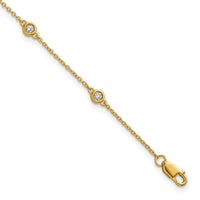 14k Diamond Station Cable Bracelet-PM1014-021-YA-7