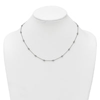 14k White Gold Diamond Station Cable Necklace-PM1014-063-WA-18