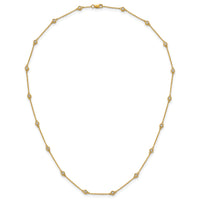 14k Diamond Station Cable Necklace-PM1014-063-YA-18