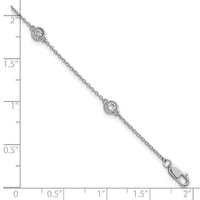 14k White Gold Diamond Station Cable Bracelet-PM1015-030-WA-7