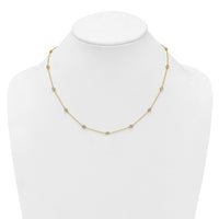 14k Diamond Station Cable Necklace-PM1015-088-YA-18