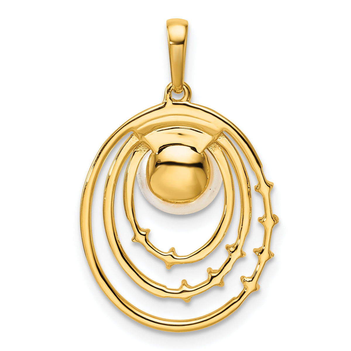 14K Polished Diamond and Pearl Ovals Pendant-PM10174-007-YAA