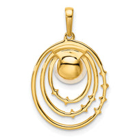 14K Polished Diamond and Pearl Ovals Pendant-PM10174-007-YAA
